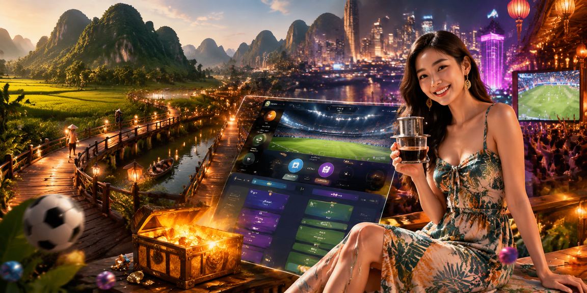 Người hâm mộ bóng đá tại Ninh Bình uống cà phê và theo dõi khuyến mãi đặt cược thể thao trực tuyến